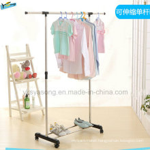 Low Price Single Fold Metal Hanger with Wheel